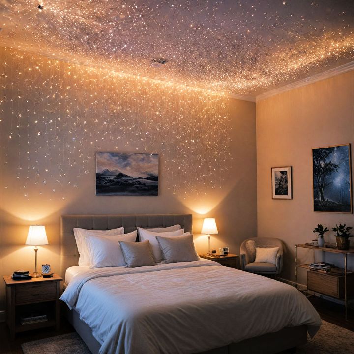 fiber optic lights to brighten bedroom