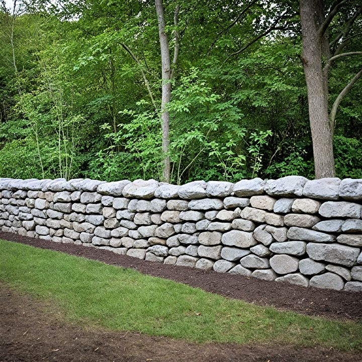 fieldstone wall for country style gardens