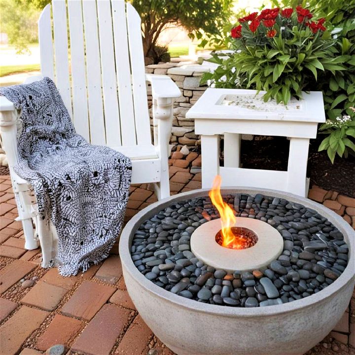 fire and water fountain to any outdoor setting