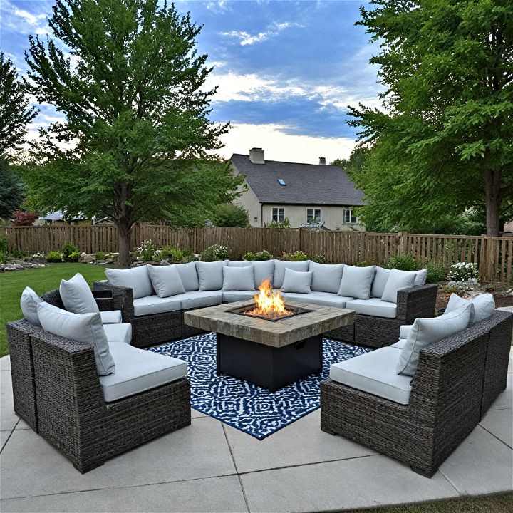 fire pit lounge for evening gathering