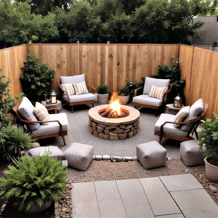 fire pit seating area