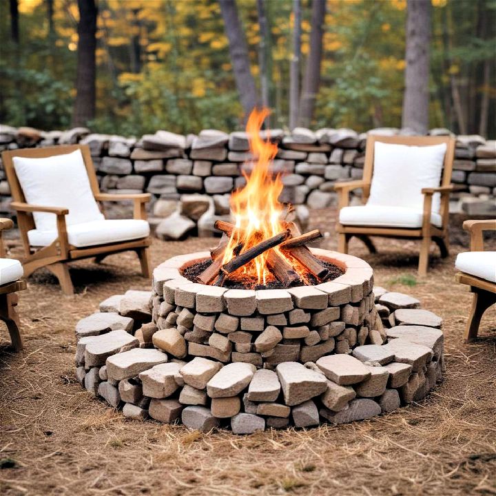 fire pit to create warm atmosphere