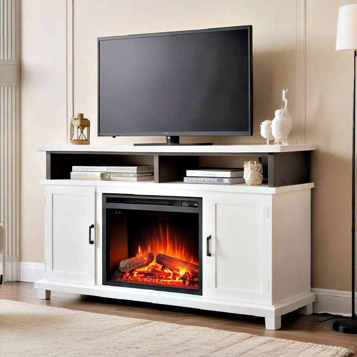 fireplace tv stand combo