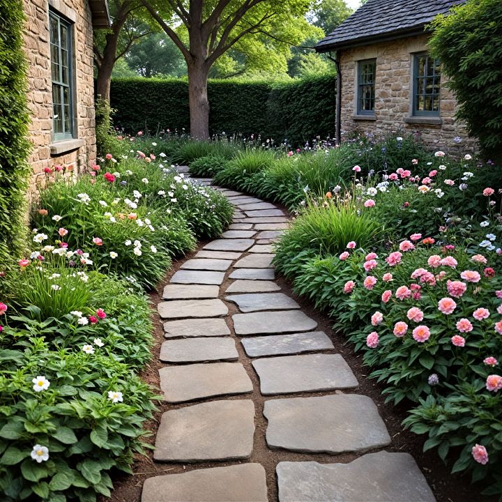 flagstone cottage garden path