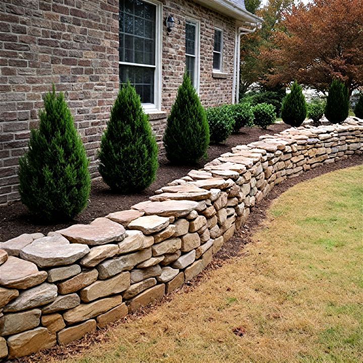 flagstone wall to elevate your outdoor space