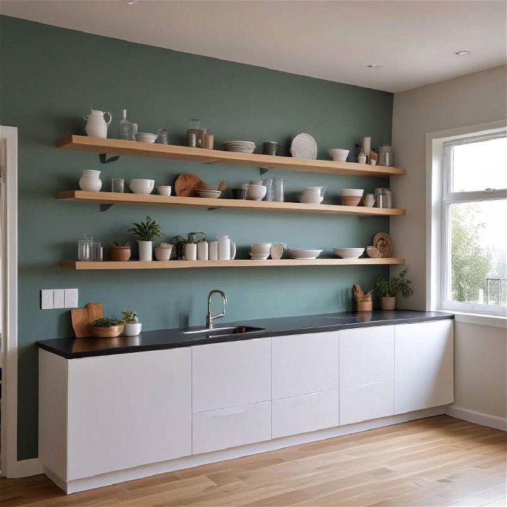 floating elements for minimalist kitchen