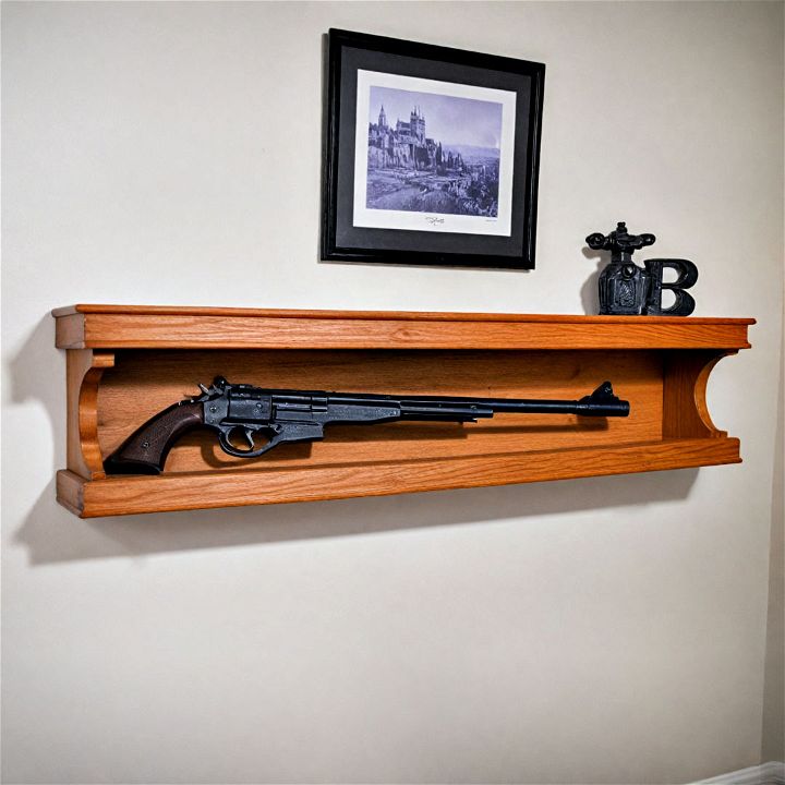 floating gun shelf for home decor