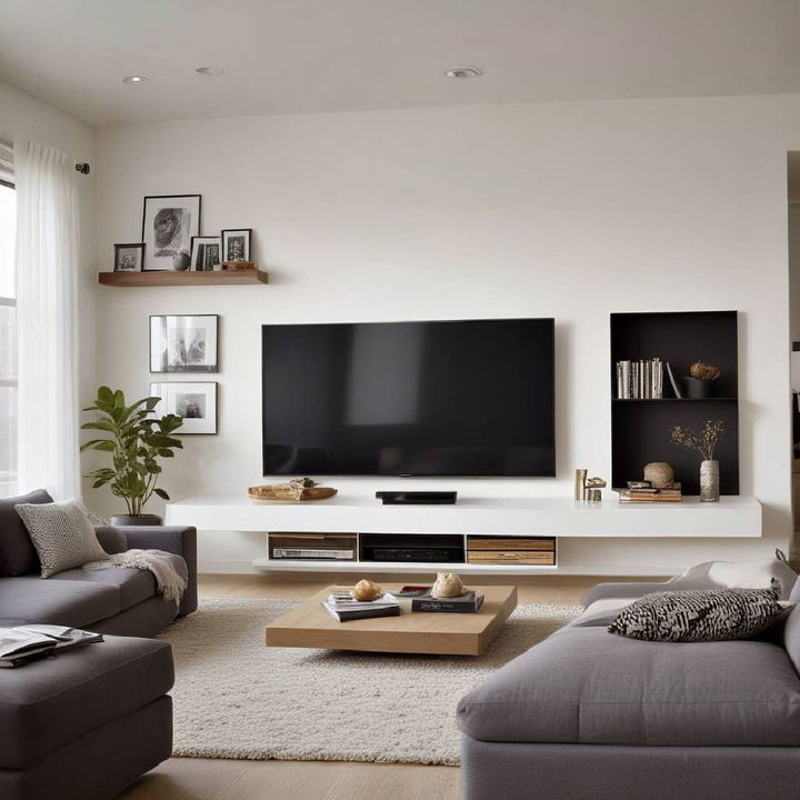 floating media units for large living room