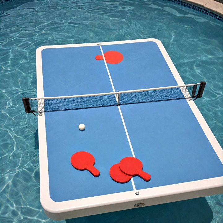 floating ping pong table for pool party
