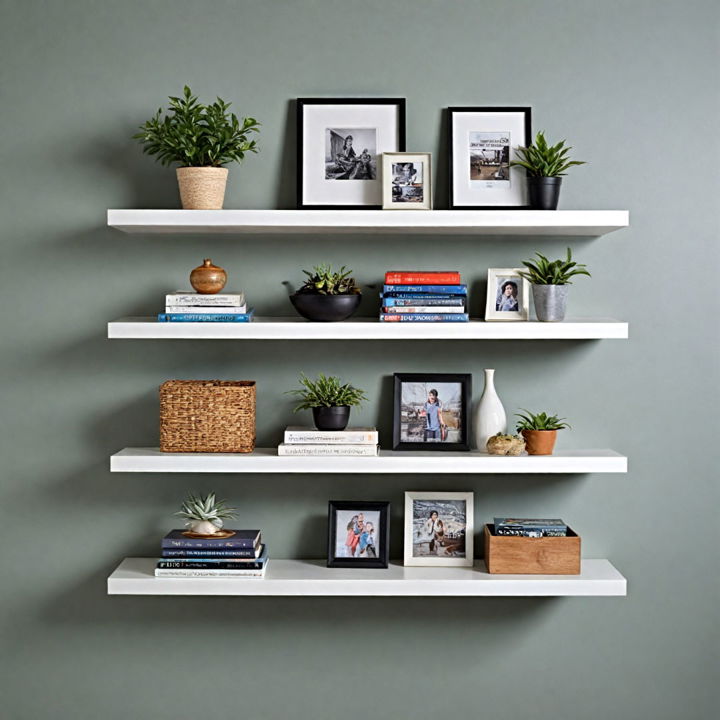 floating shelves for box room