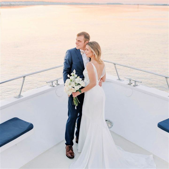 floating wedding on a yacht