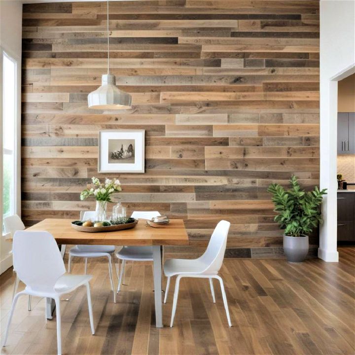 floor to ceiling barnwood accent wall
