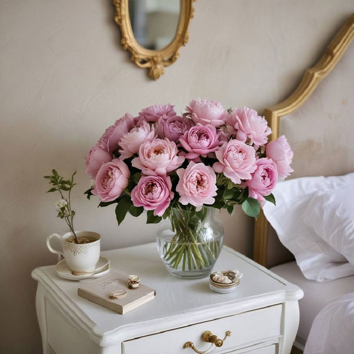 floral arrangements for parisian bedroom