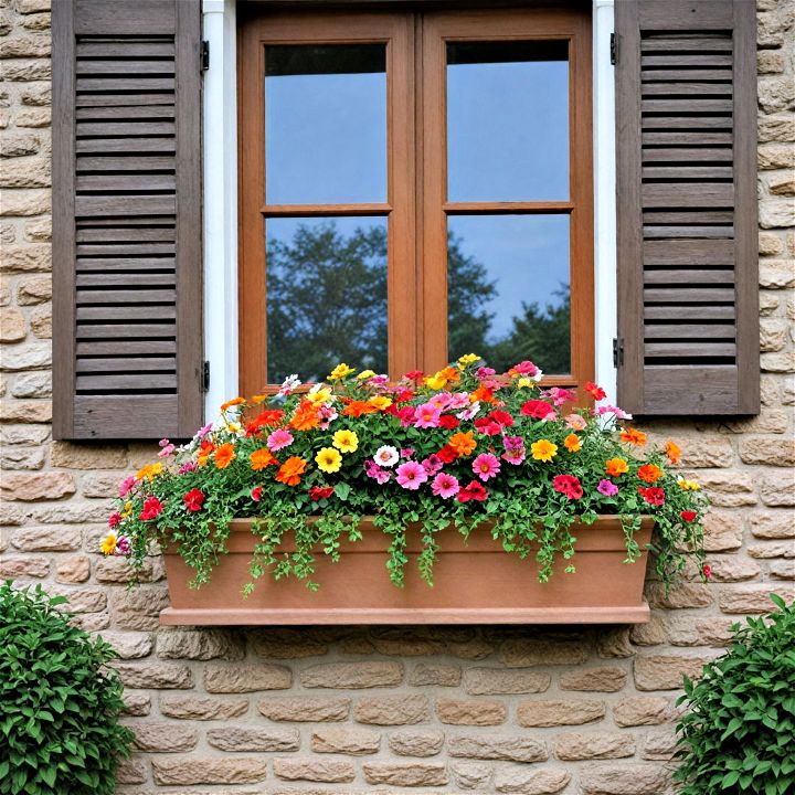 floral features window box