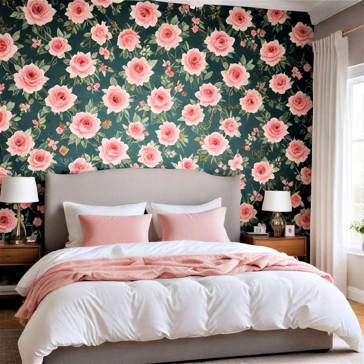 floral pattern bedroom wallpaper