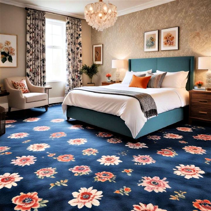 floral pattern carpet for bedroom