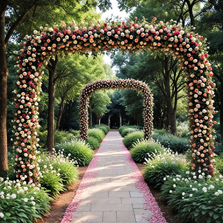 floral tunnel walkway