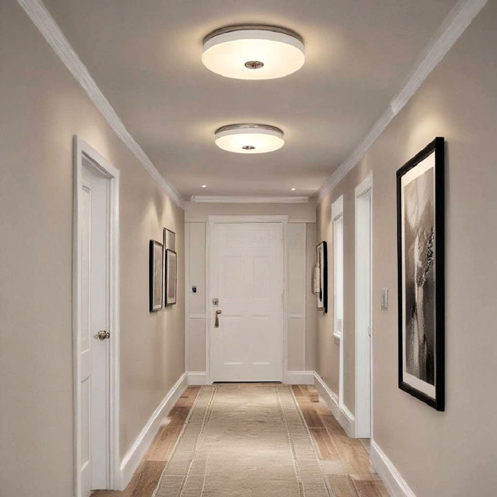 flush mount ceiling lights for narrow hallway