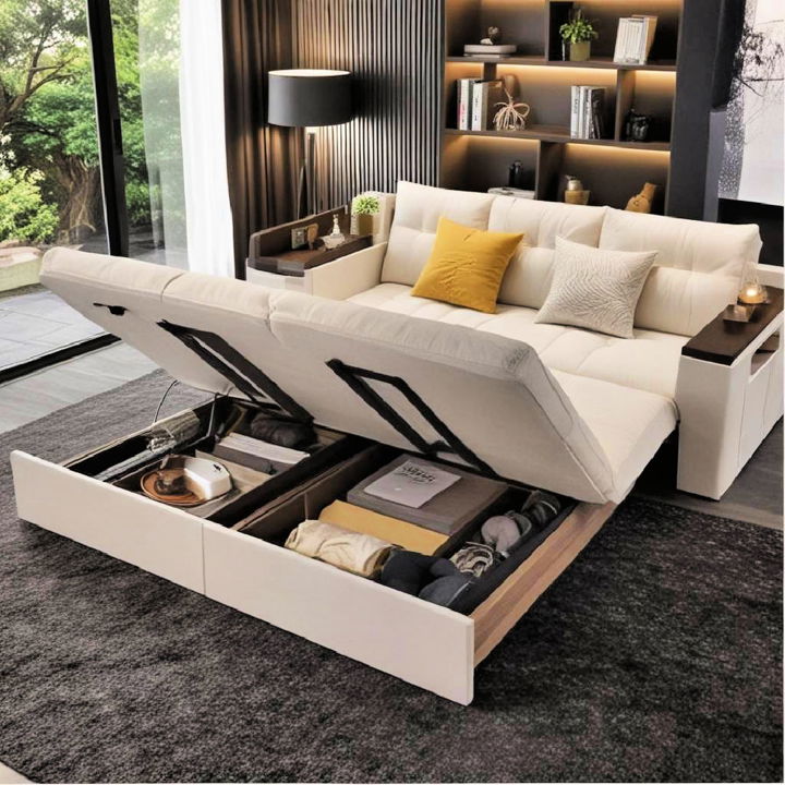 foldable furniture with a storage box