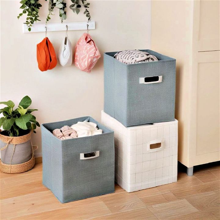 foldable storage cubes for hall closet