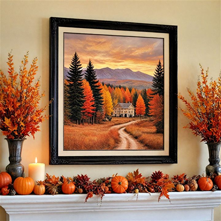 framed autumn art for an artistic touch