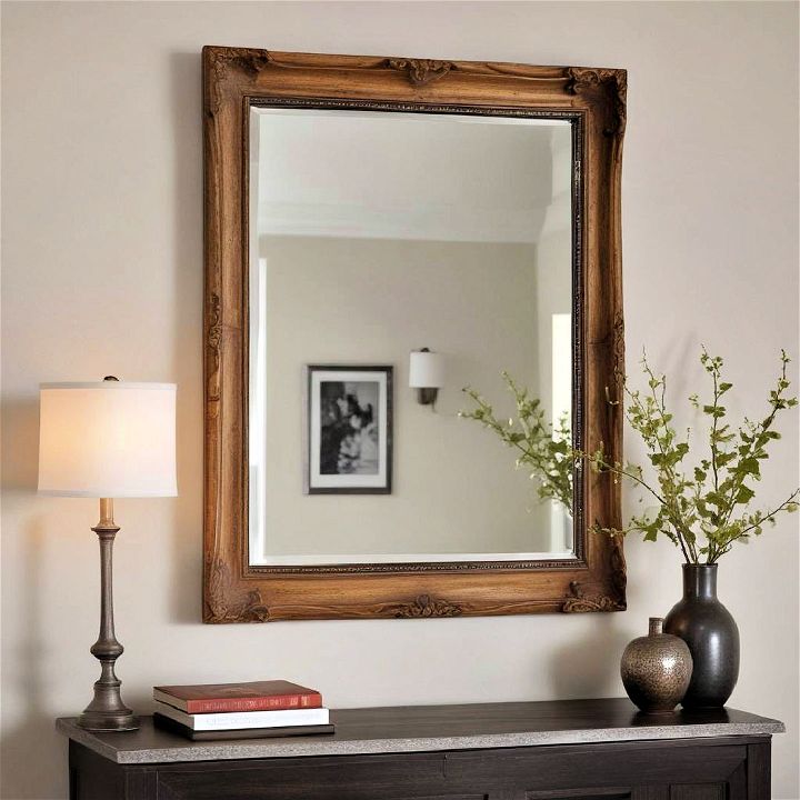 framed mirror to enhancing space
