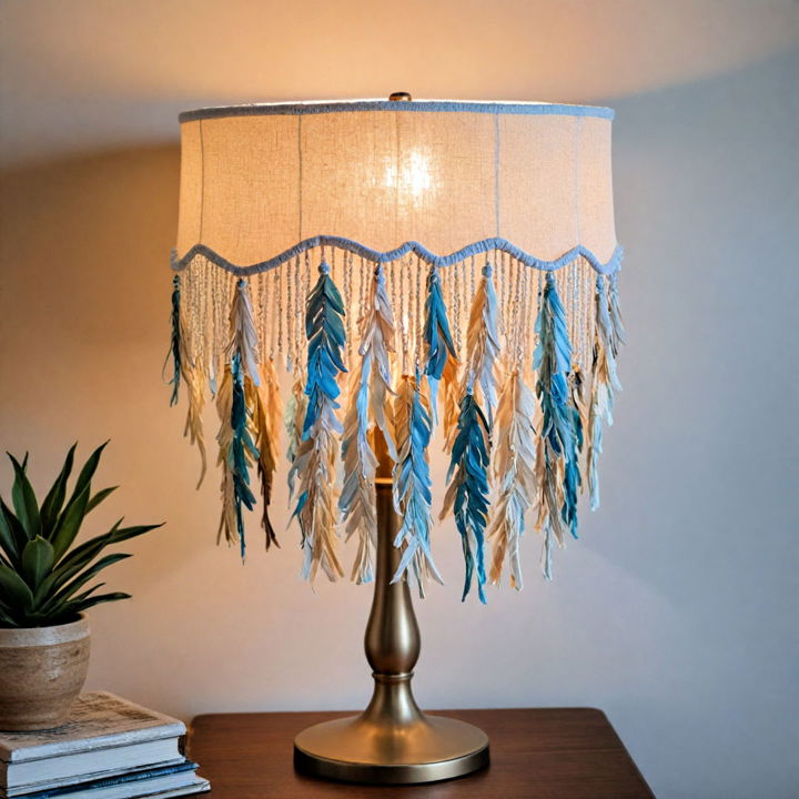 fringe accents lampshade for boho decor