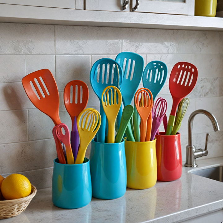 fun and colorful kitchen utensils