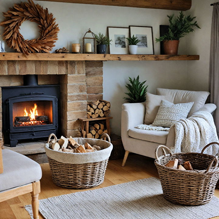 functional and decorative log baskets