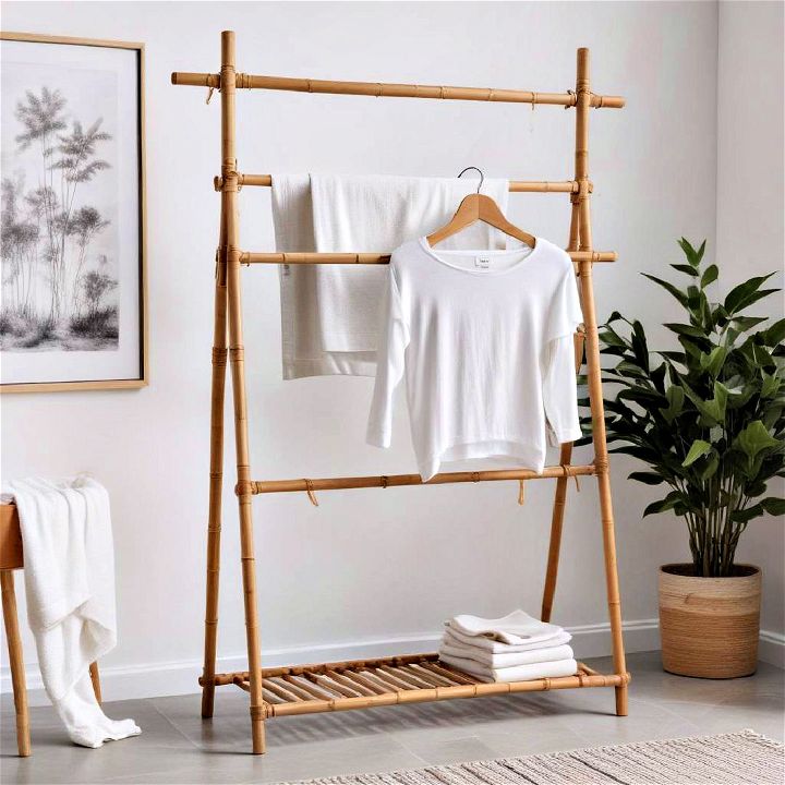 functional bamboo drying rack