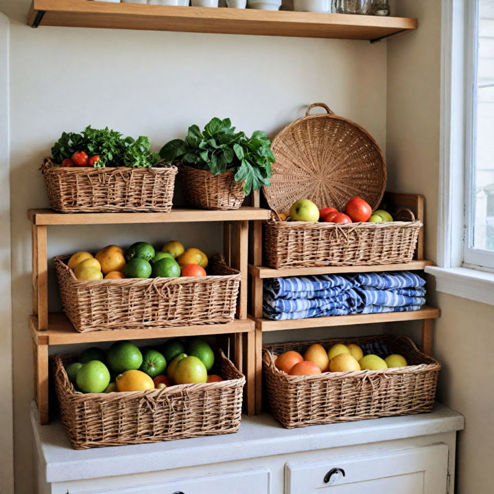 functional baskets for storage