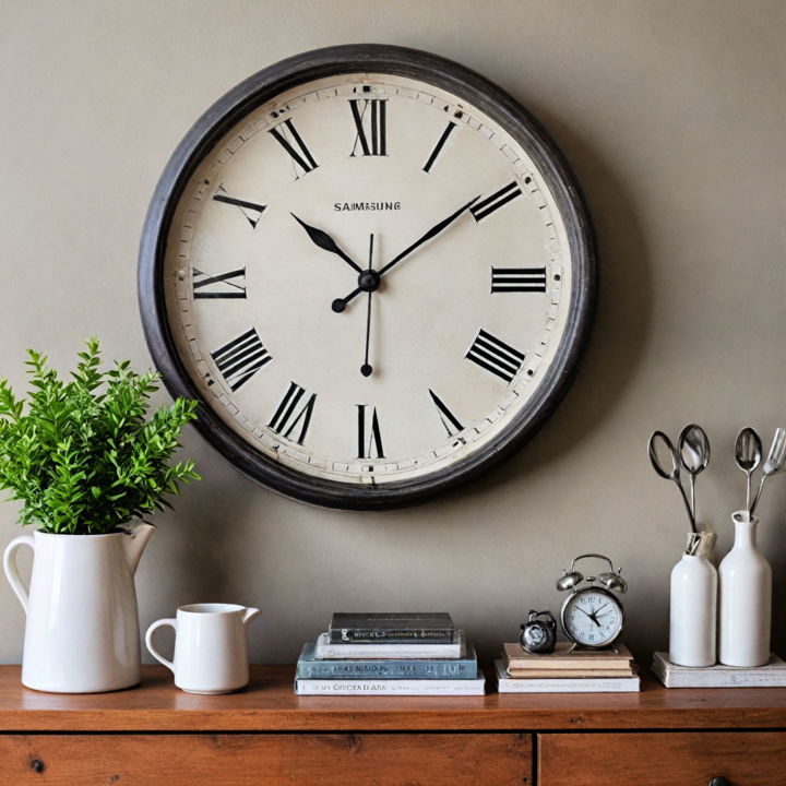 functional factory inspired clock decor