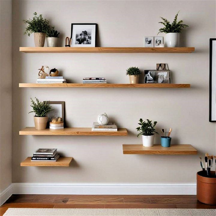 functional floating shelves