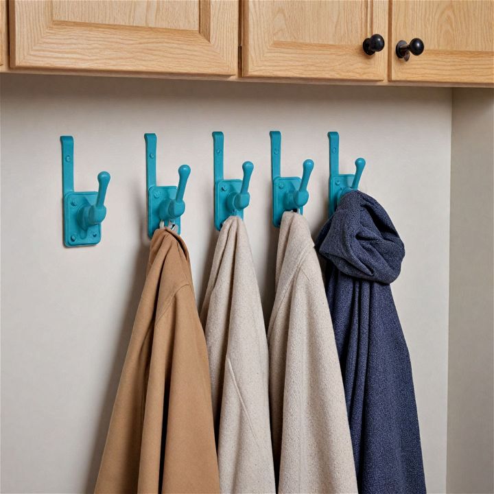 functional hooks for laundry room decor