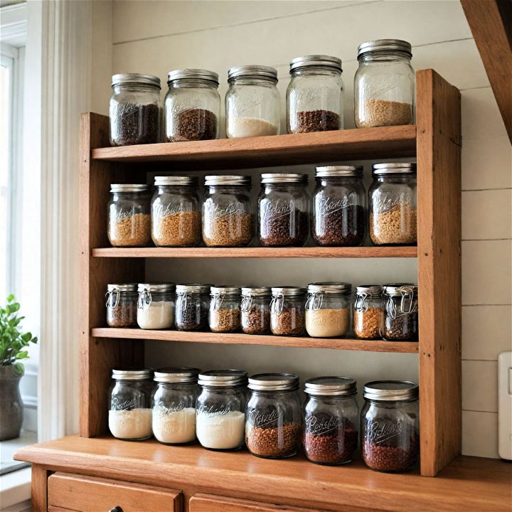functional mason jar storage