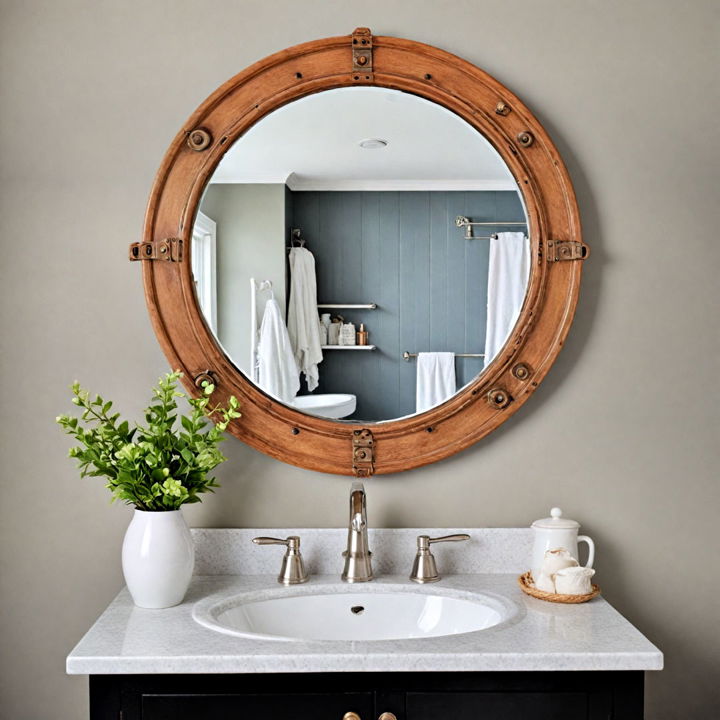 functional porthole mirror