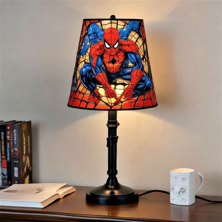 functional spiderman table lamp