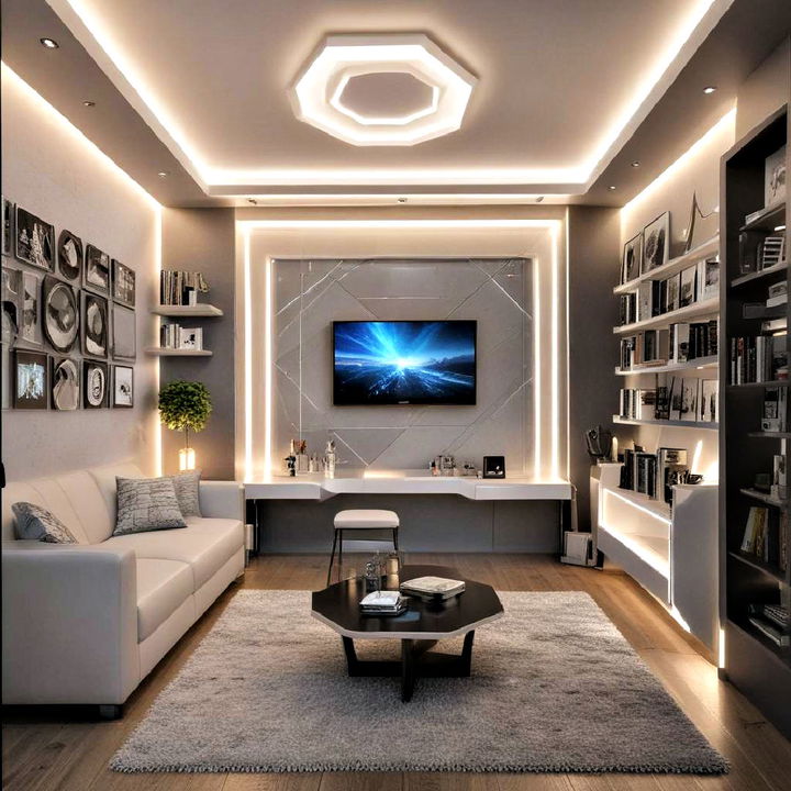 futuristic anime room