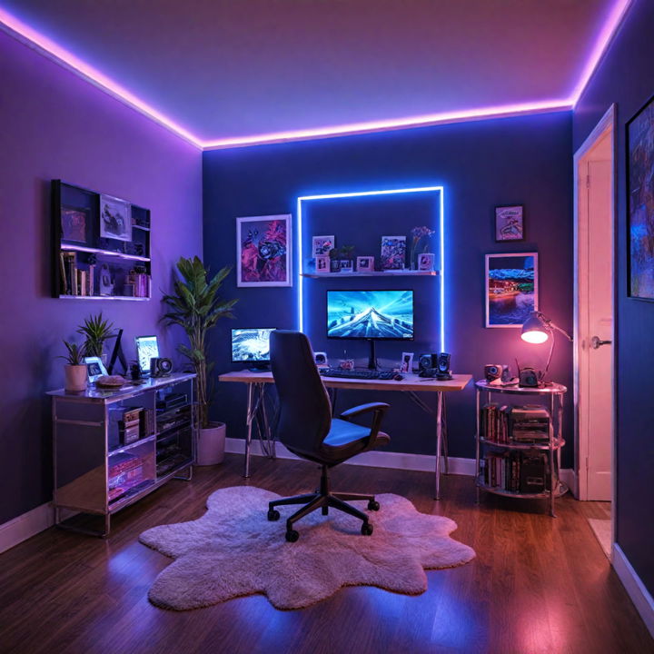 futuristic neon theme room