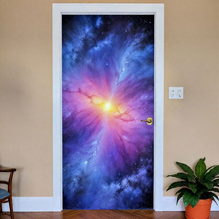 galaxy look door painting