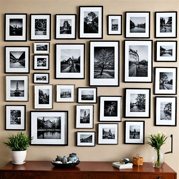gallery wall to display photographs and art