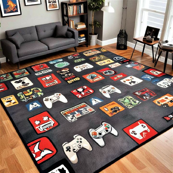 gaming themed rug
