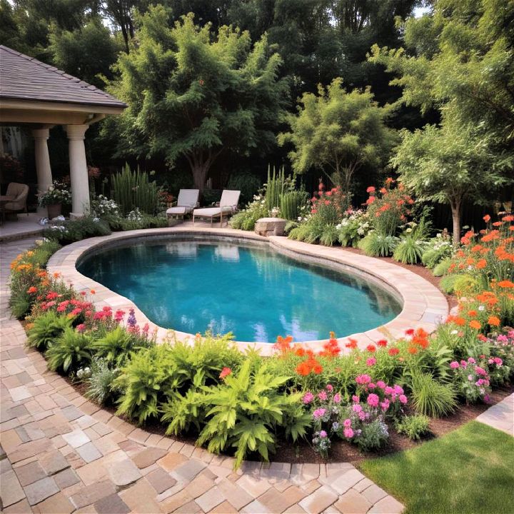 garden bed for pool landscaping