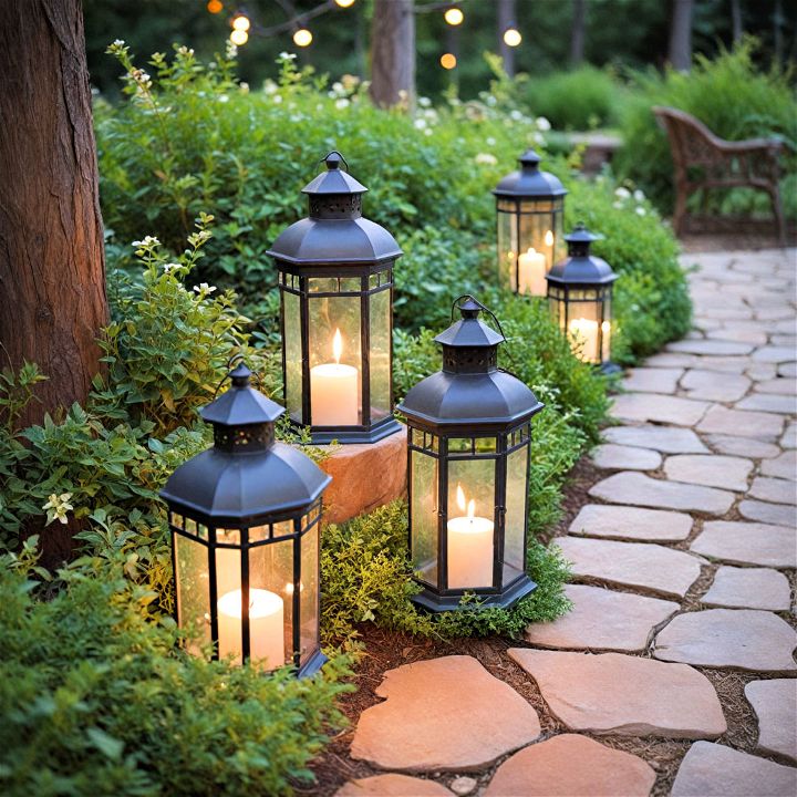 garden lantern pathway