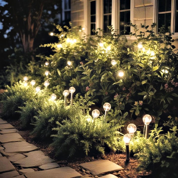 garden lights to highlight plants