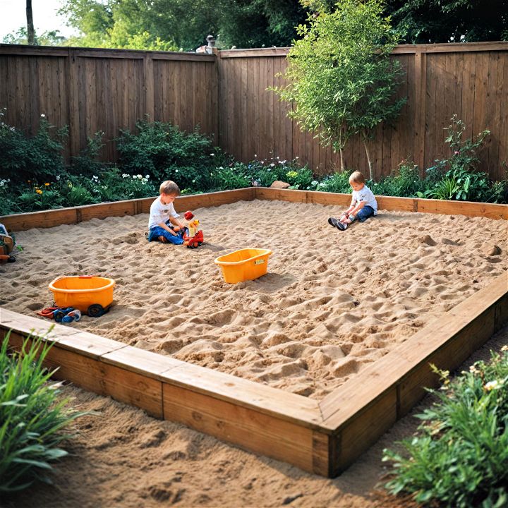 garden sleeper sandpits for children