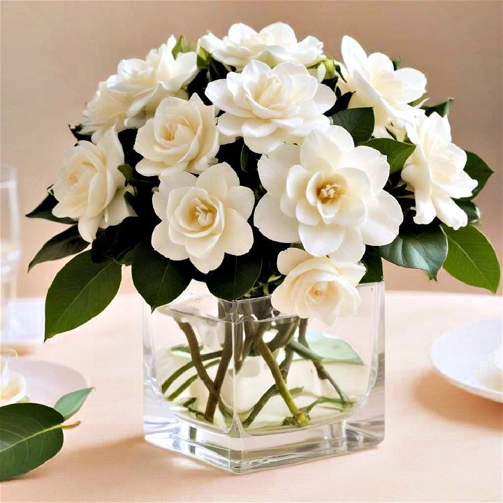 gardenia vases to make luxurious centerpiece