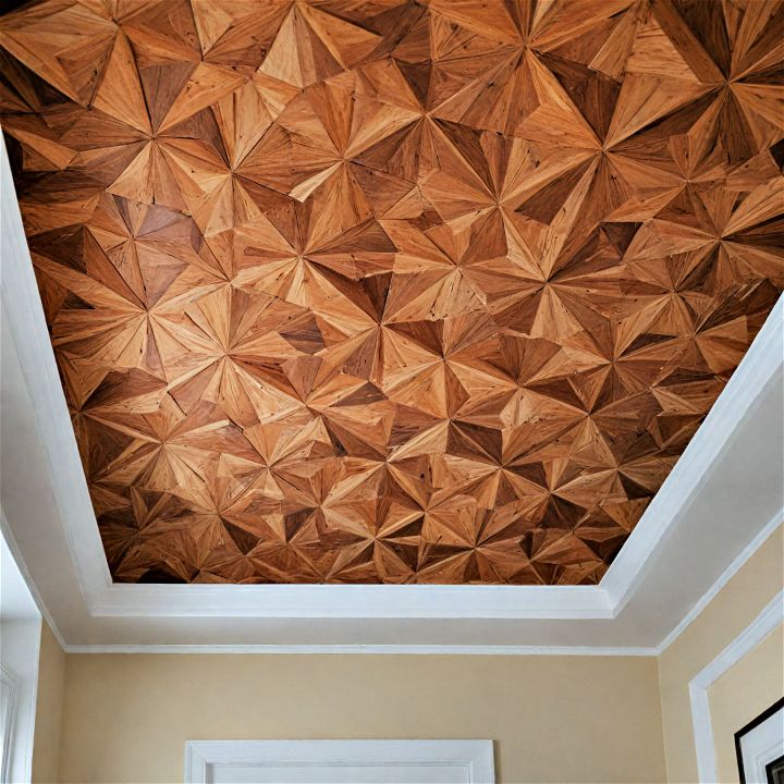 geometric ceiling pattern