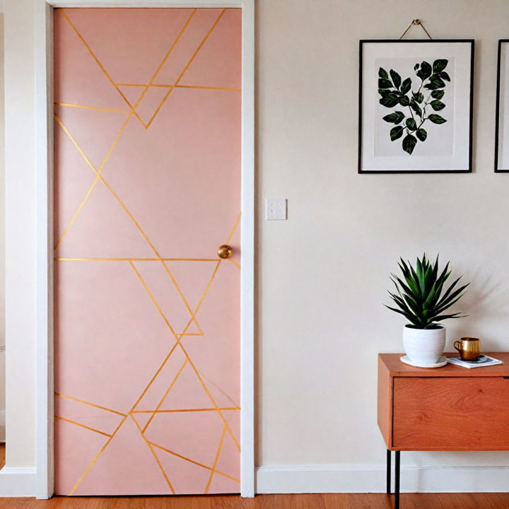 geometric pattern door painting
