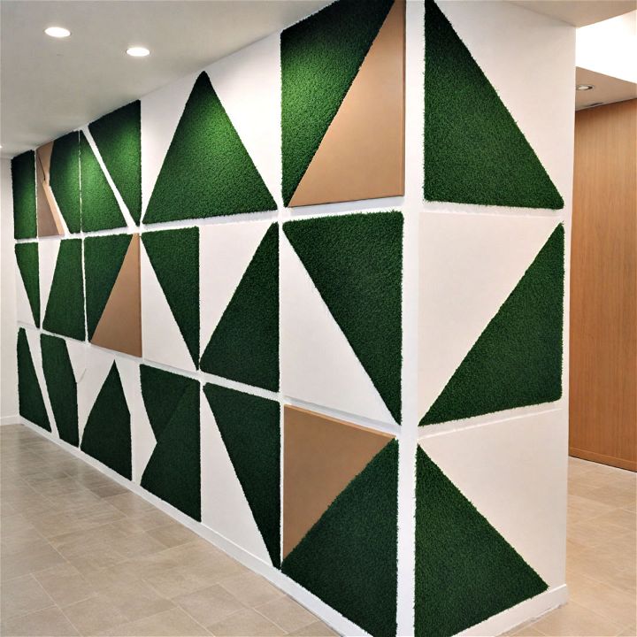 geometric pattern made from artificial grass